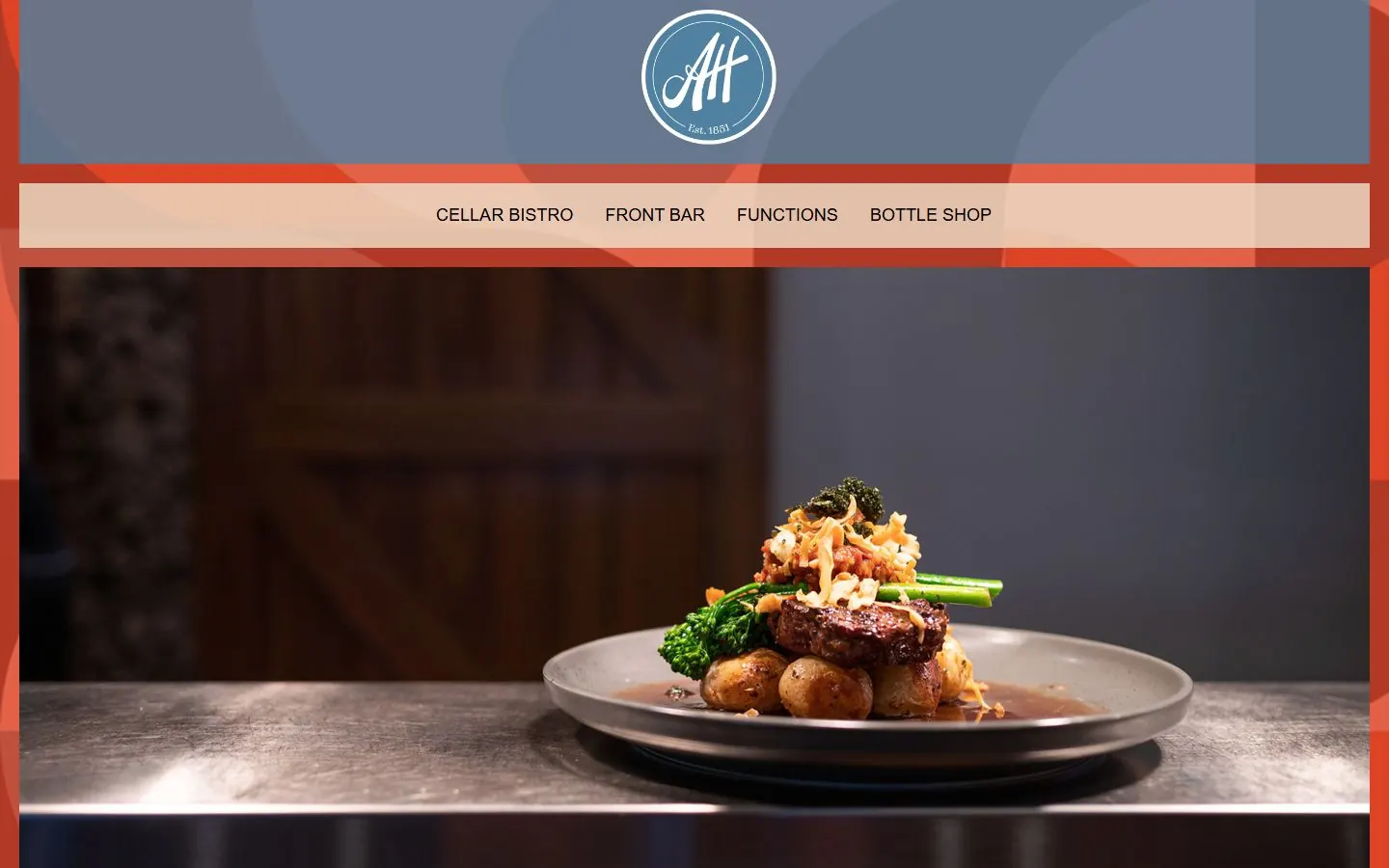 Aldinga Hotel website before the redesign